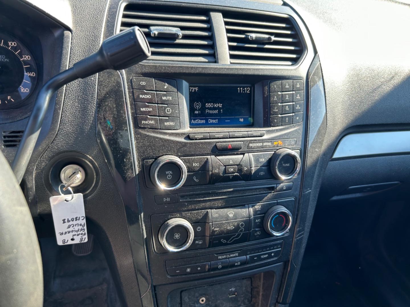 2018 Black Ford Explorer Police 4WD (1FM5K8AR2JG) with an 3.7L V6 DOHC 24V engine, 6A transmission, located at 1687 Business 35 S, New Braunfels, TX, 78130, (830) 625-7159, 29.655487, -98.051491 - Photo#13